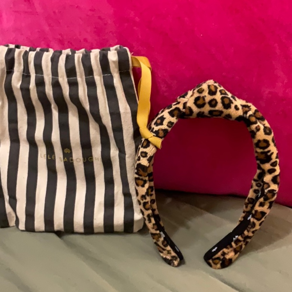 Lele Sadoughi Leopard Print Padded Headband - Brown